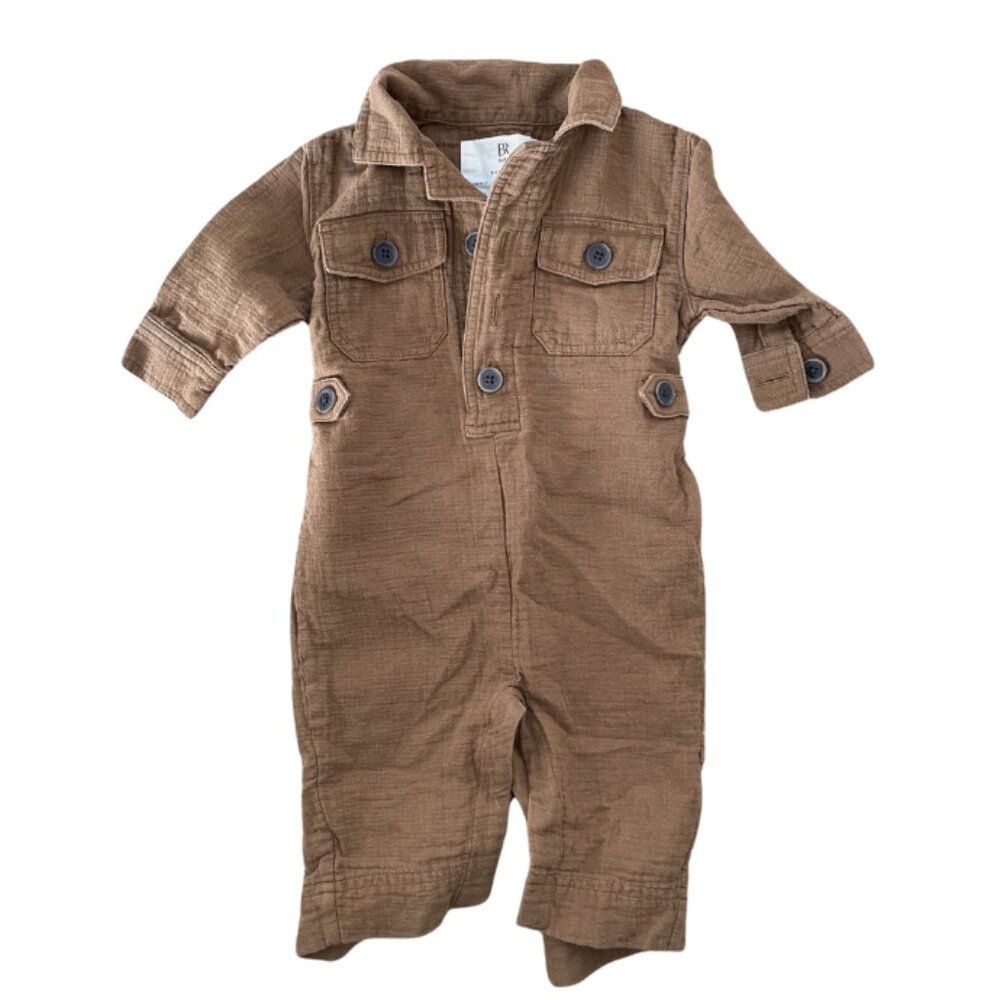 Banana Republic - Infant "Flight-suit" Brown Jumpsuit